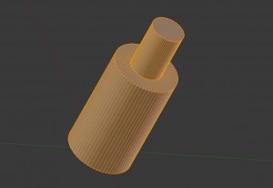 The 3D model of the spacer, in Blender