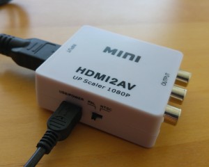 HDMI to AV converter (Composite Video + Audio on RCA plugs)