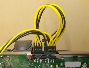 ATX power supply connected to Stratix 10 Development Kit, back side